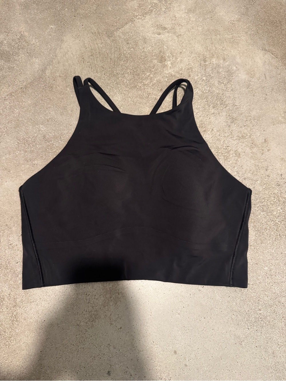 Women’s High-Neck Black Athletic Crop Top